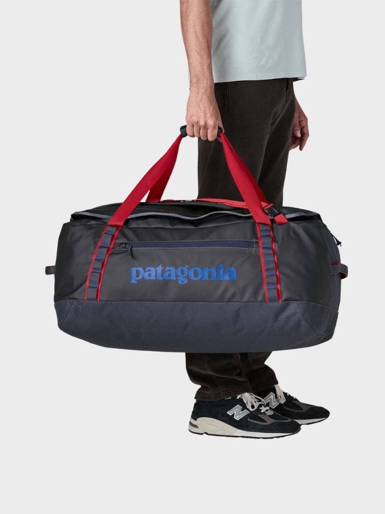 Black Hole Duffel 70L - Unisex - Smolder Blue w/Amanita Red - Gumpel & Co