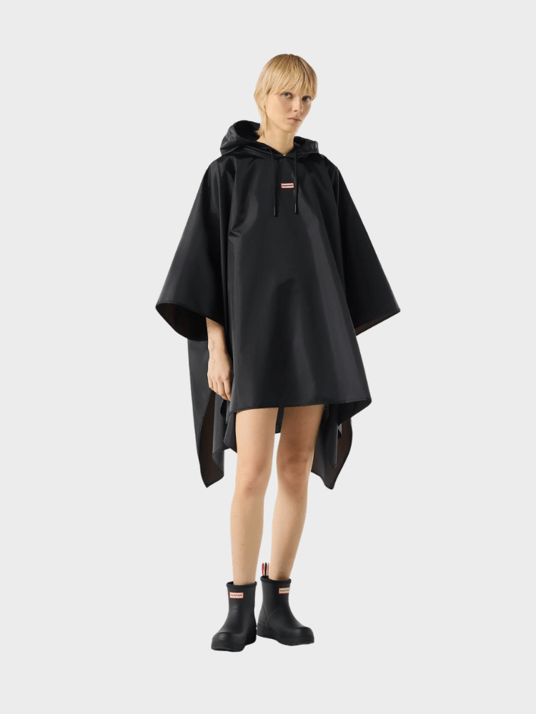 Hunter Packable Poncho - Unisex - Sort - Gumpel & Co