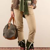 W Fjordcord Slacks 16 Wale - Dame - Desert