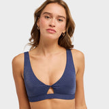 Roxy Shine Elongated Bikini Top - Dame - Mood Indigo