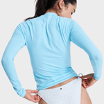 Whole Hearted Langærmet UV trøje - Dame - Tanager Turquoise - Gumpel & Co