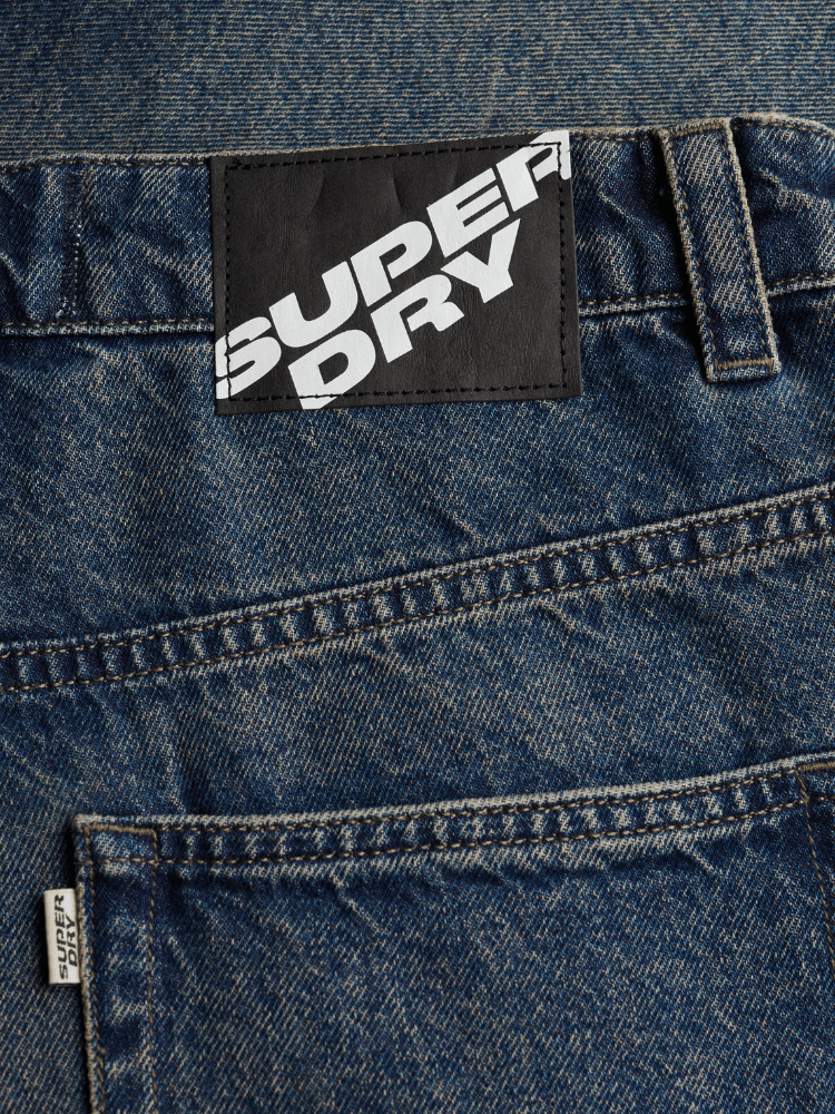 Oversized Washed Denim Shorts - Herre - Viper Vintage Indigo - Gumpel & Co