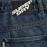 Oversized Washed Denim Shorts - Herre - Viper Vintage Indigo - Gumpel & Co