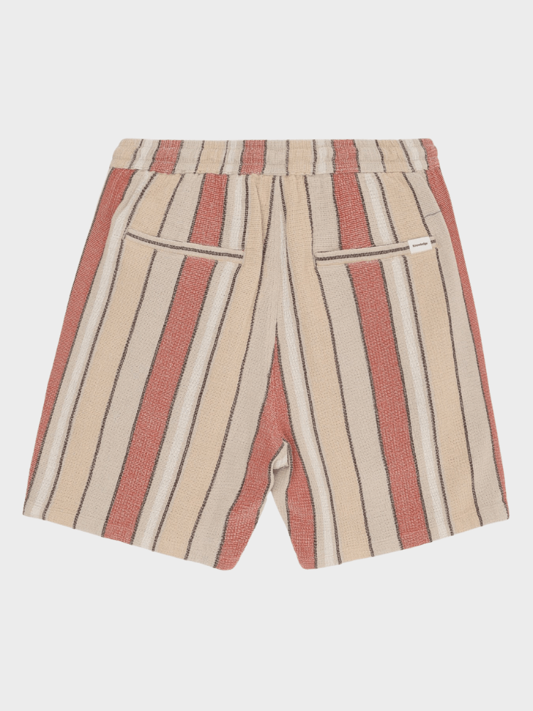 KNOWLEDGE COTTON APPAREL Fig Shorts - Herre - Red Stripe