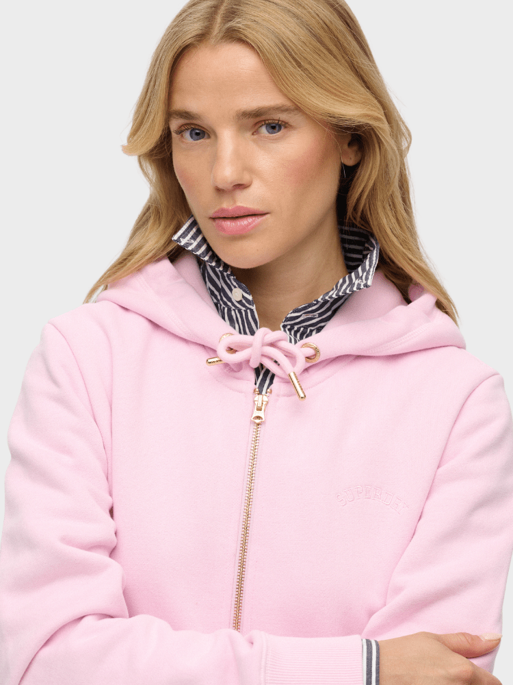 Essential Logo Zip Hoodie - Dame - Pink Lady - Gumpel & Co