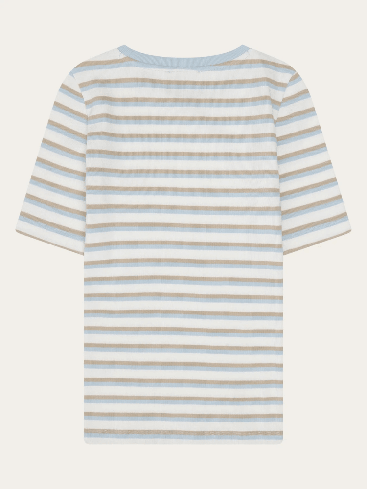 KNOWLEDGE COTTON APPAREL Rib T-shirt - Dame - Multi color stripe