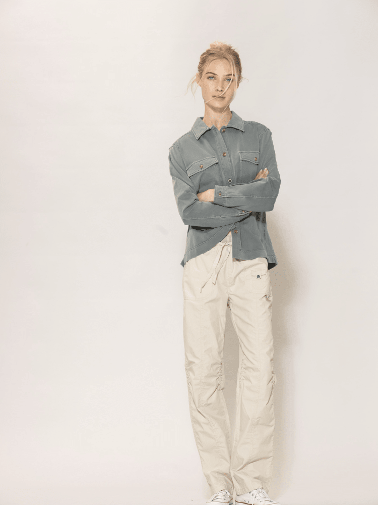 Jannie "vintage" Shirt - Dame - Silver Pine - Gumpel & Co