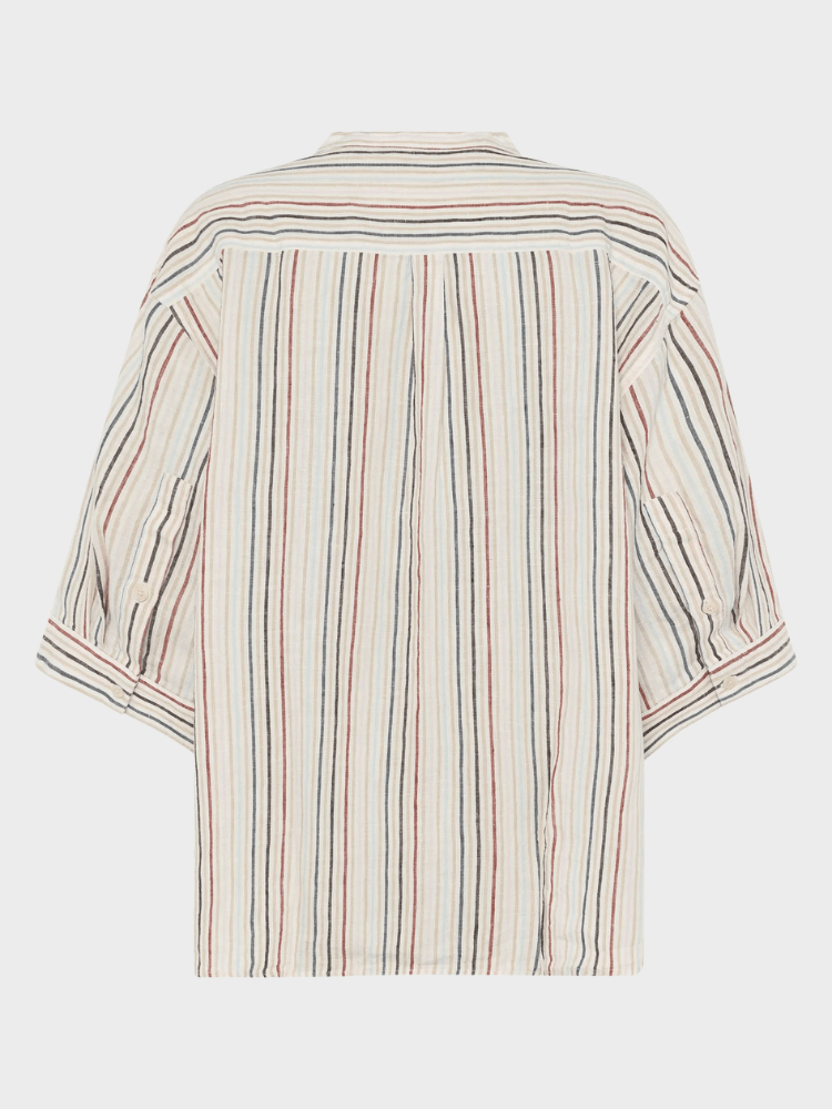 KNOWLEDGE COTTON APPAREL Stibet skjortebluse - Dame - Multi color stripe