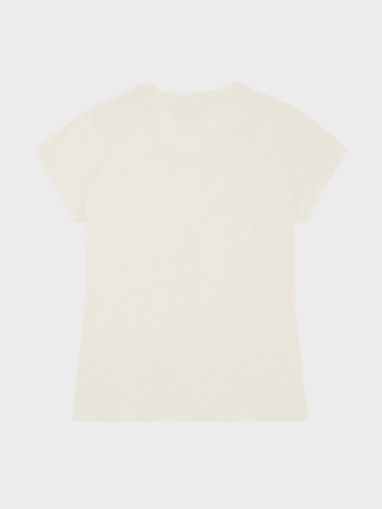 Linen Tee - Dame - Natural - Gumpel & Co