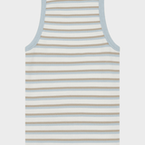 KNOWLEDGE COTTON APPAREL Racer Rib Top - Dame - Multi color stripe