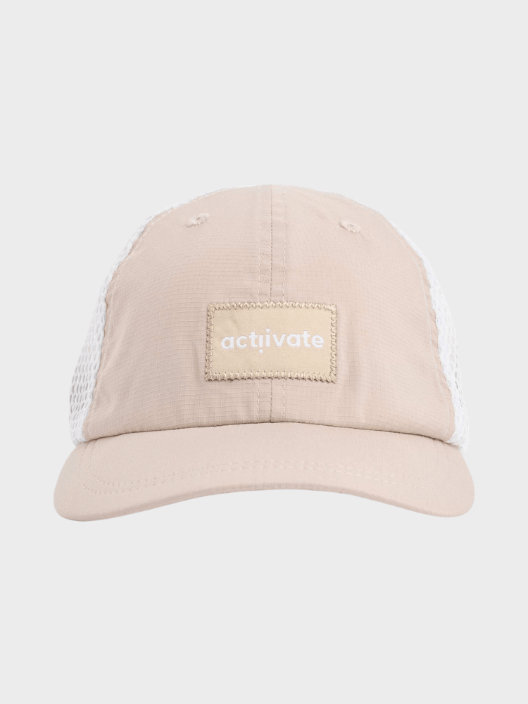 STATE OF WOW Blaze Foldable Solid Trucker Cap - Unisex - Khaki