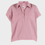 BLUE SPORTSWEAR Lisbeth short linen Shirt - Dame - Soft Pink melange