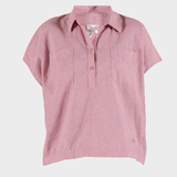 BLUE SPORTSWEAR Lisbeth short linen Shirt - Dame - Soft Pink melange