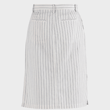 Lizzie cotton/linen striped Skirt - Dame - Cream w/Dusty Navy - Gumpel & Co