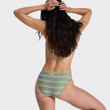 Ocean Dreamer Hipster Bikini Underdel - Dame - Oil Green Say It With Stripes
