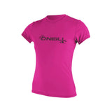 O´Neill Basic Skins S/S Sun Shirt UV trøjer - Dame - Foxpink