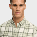 Merchant Lite Check Skjorte - Herre - Cedar Check Sage - Gumpel & Co