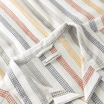 KNOWLEDGE COTTON APPAREL Skjorte m/korte ærmer - Herre - Multi color stripe