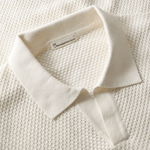 KNOWLEDGE COTTON APPAREL Organic Cotton Knitted Polo GOTS/Vegan - Herre - Egret