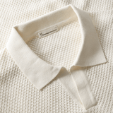 KNOWLEDGE COTTON APPAREL Organic Cotton Knitted Polo GOTS/Vegan - Herre - Egret