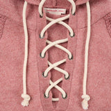Boiled Hoodie Laced - Dame - Peony Pink