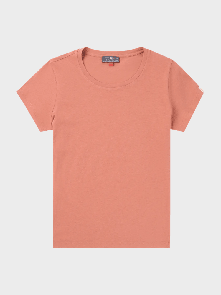 Linen Tee - Dame - Terra Red - Gumpel & Co
