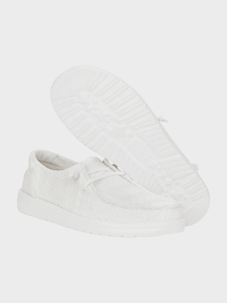 Hey Dude Wendy Crochet Lace - Dame - White