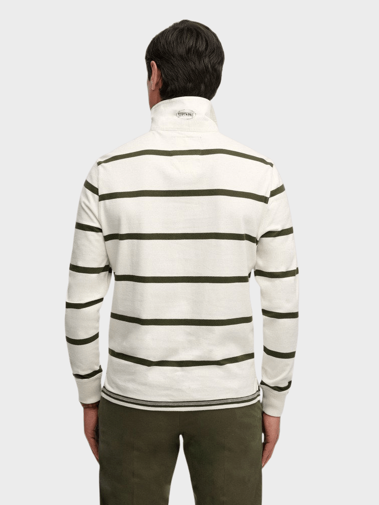 Vintage Athletic Stripe Rugby Polo - Herre - Athletic White Stripe - Gumpel & Co