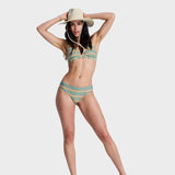 Ocean Dreamer Hipster Bikini Underdel - Dame - Oil Green Say It With Stripes