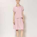 BLUE SPORTSWEAR Anemone linen Skirt - Dame - Soft Pink melange