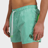 Sundek Juicy Stripe Short Length Badebukser - Herre - Bright Green