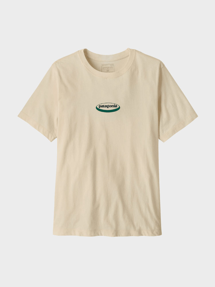 95 Oval Logo Tshirt - Herre - Undyed Natural - Gumpel & Co