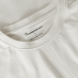 KNOWLEDGE COTTON APPAREL T-shirt m/tryk på ryggen - Herre - Egret