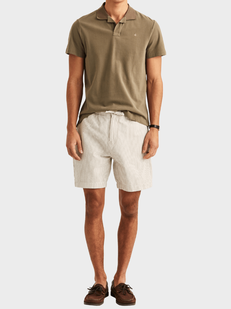 Morris Fenix Seersucker Shorts - Khaki