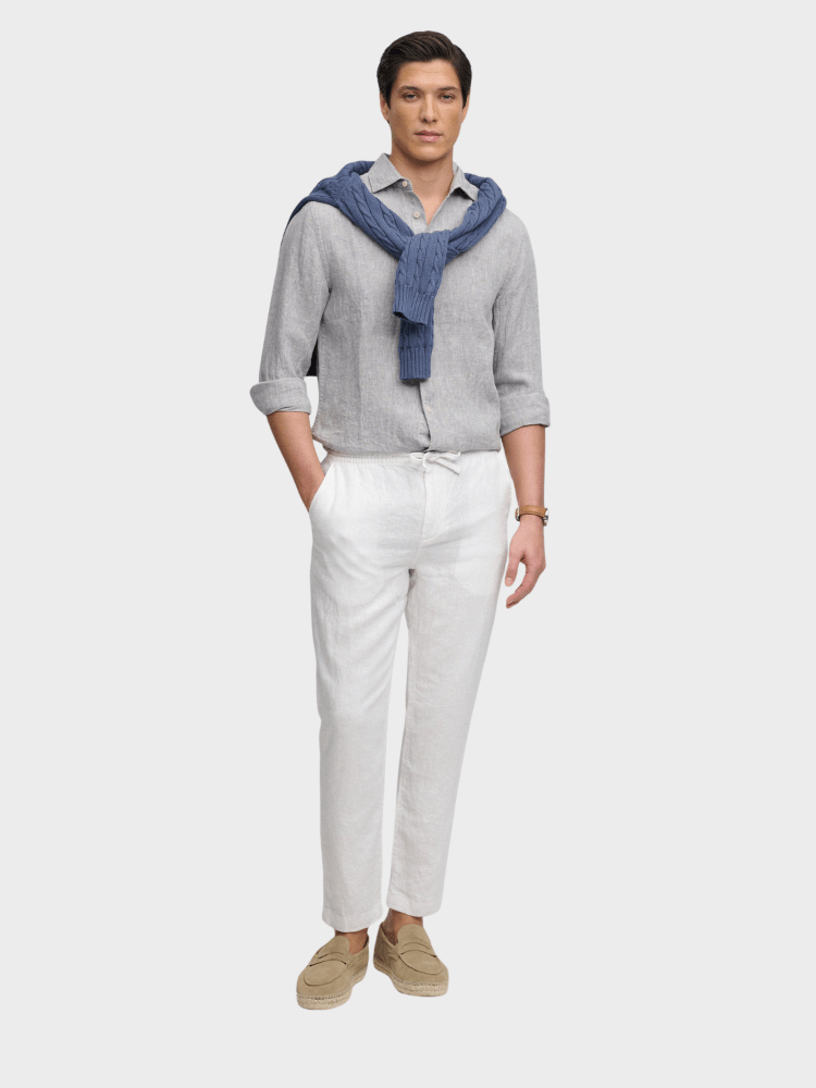 SUPERDRY Merchant Linen Bukser - Herre - Optic