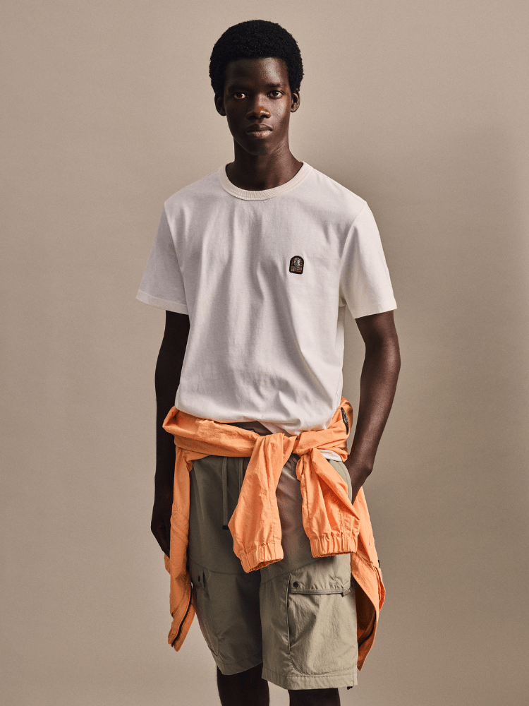 Patch T-Shirt - Herre - White - Gumpel & Co