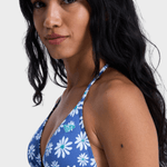 Pt Essentials Tiki Tri Bikini Top - Dame - Dutch Blue Flower Soul Small - Gumpel & Co