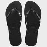 Slim Glitter II Klipklapper - Dame - Black/Black - Gumpel & Co