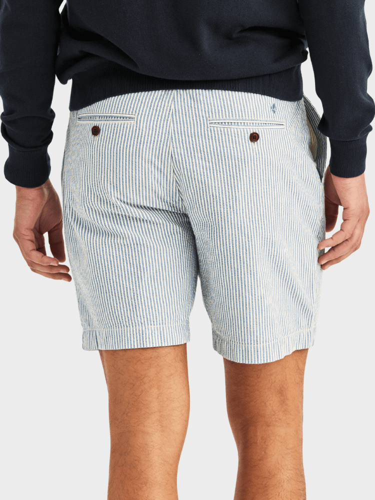 Morris Fenix Seersucker Shorts - Blue