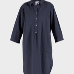 Liv linen Shirt Dress - Dame - Dusty Navy - Gumpel & Co