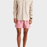 Morris Douglas Linen Shirt-Classic Fit - Khaki
