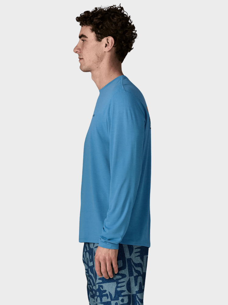 Long - Sleeved Capilene Cool Daily Skjorte - Boardshort Logo - Shore Blue - Light Shore Blue X - Dye - Gumpel & Co