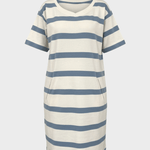 Jessica Dress - Dame - Ecru w/Dark Sky - Gumpel & Co