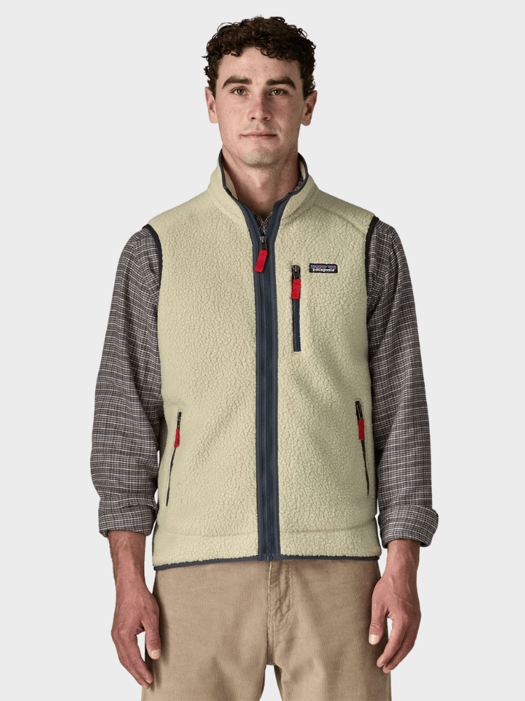 M's Retro Pile Vest - Herre - Pelican w/Smolder Blue - Gumpel & Co