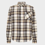 Dune regular checked flannel shirt Skjorte - Herre - Brown check