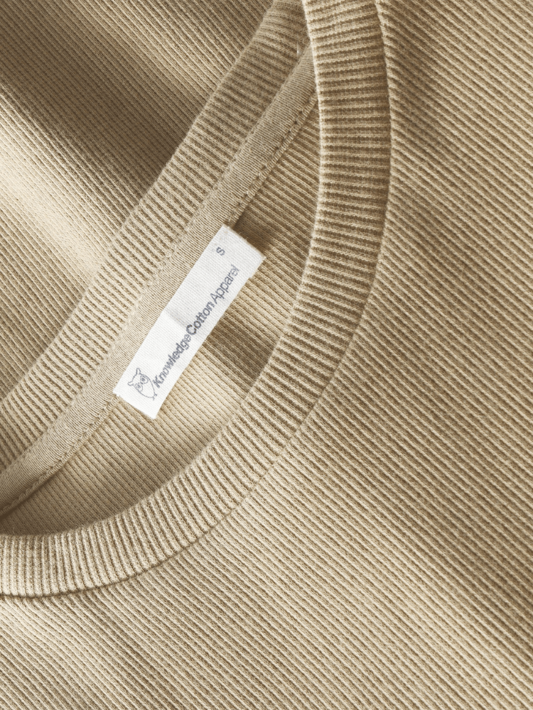 KNOWLEDGE COTTON APPAREL Rib T-shirt - Dame - Twill