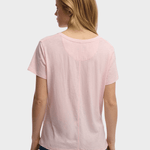 Studios Slub Embroidered Tshirt - Dame - Pale Pink - Gumpel & Co
