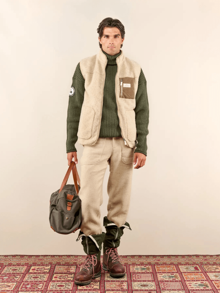 Heroes Wool Fleece Vest - Herre - Natural - Gumpel & Co