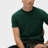 Organic Cotton Essential Logo T-shirt - Herre - Pitch Green Marl - Gumpel & Co