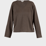 Lea Linen Blouse - Dame - Coffee - Gumpel & Co